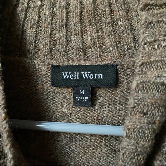Wool Blend Tan Mid Turtleneck Sweater - Women’s Size M - Picture 5 of 8